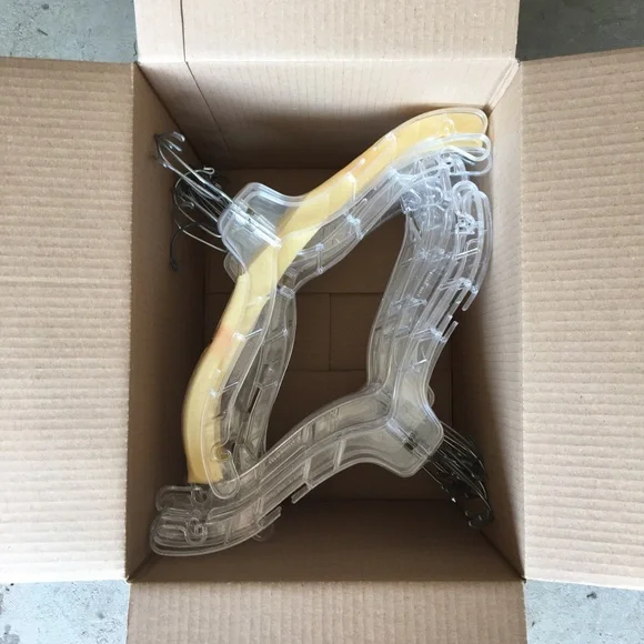 Matching plastic hangers with metal hooks